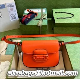 Pretty Style Gucci Horsebit 1955 small shoulder bag 726226 Orange