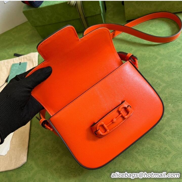 Pretty Style Gucci Horsebit 1955 small shoulder bag 726226 Orange