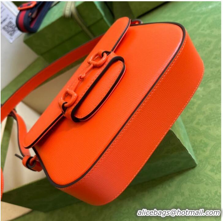 Pretty Style Gucci Horsebit 1955 small shoulder bag 726226 Orange