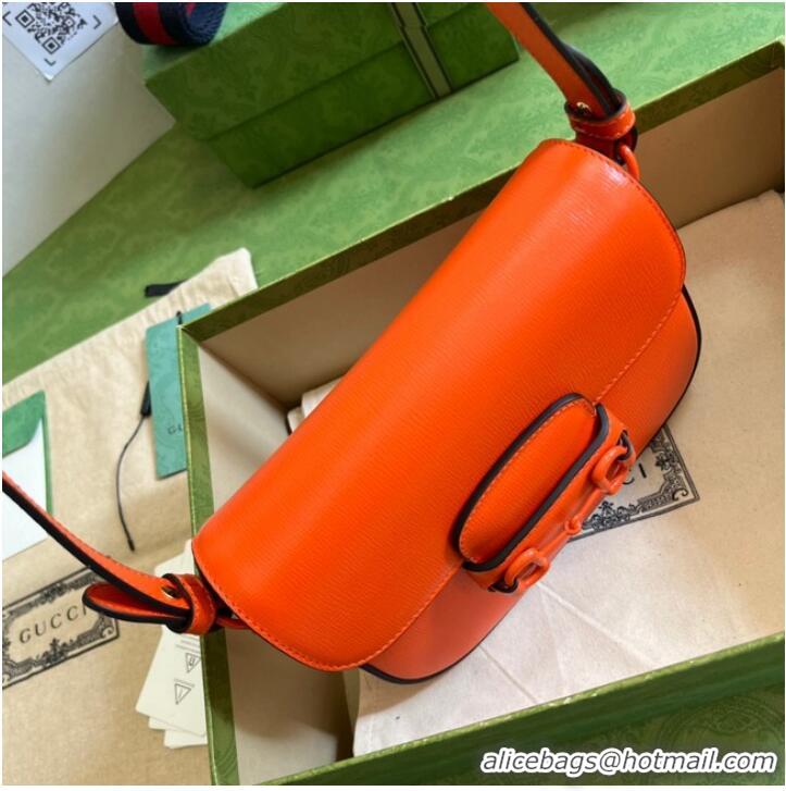 Pretty Style Gucci Horsebit 1955 small shoulder bag 726226 Orange