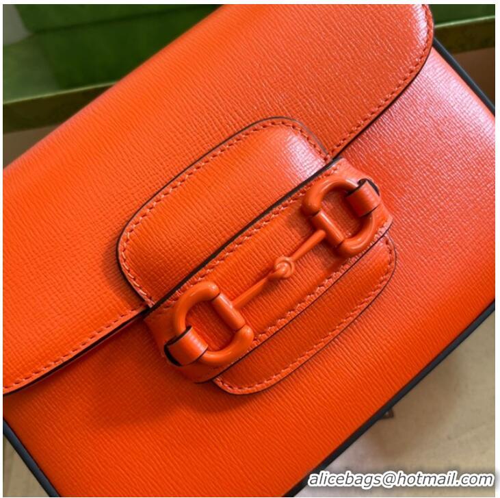 Pretty Style Gucci Horsebit 1955 small shoulder bag 726226 Orange