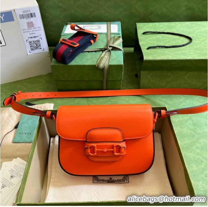 Pretty Style Gucci Horsebit 1955 small shoulder bag 726226 Orange