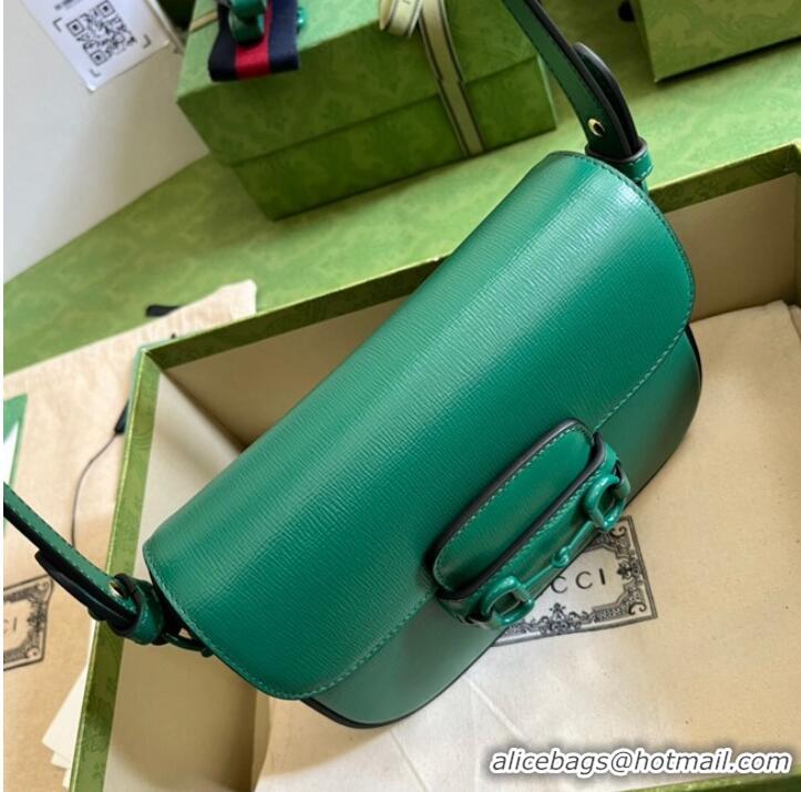 Most Popular Gucci Horsebit 1955 small shoulder bag 726226 Green