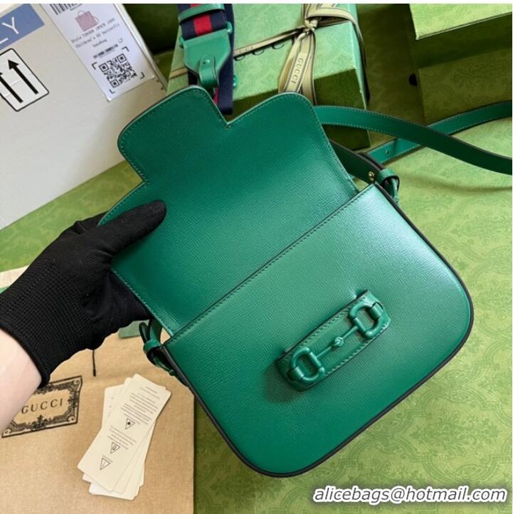 Most Popular Gucci Horsebit 1955 small shoulder bag 726226 Green