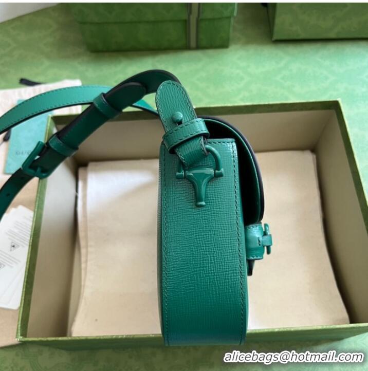 Most Popular Gucci Horsebit 1955 small shoulder bag 726226 Green