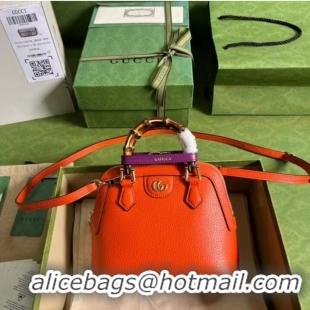 Unique Grade Gucci Diana mini tote bag 715775 Orange