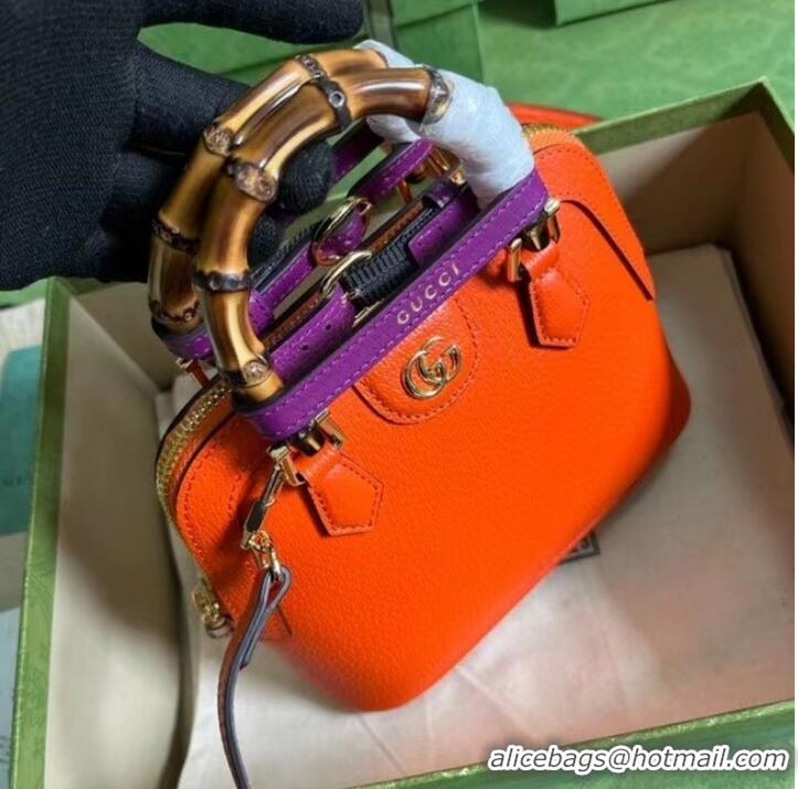 Unique Grade Gucci Diana mini tote bag 715775 Orange