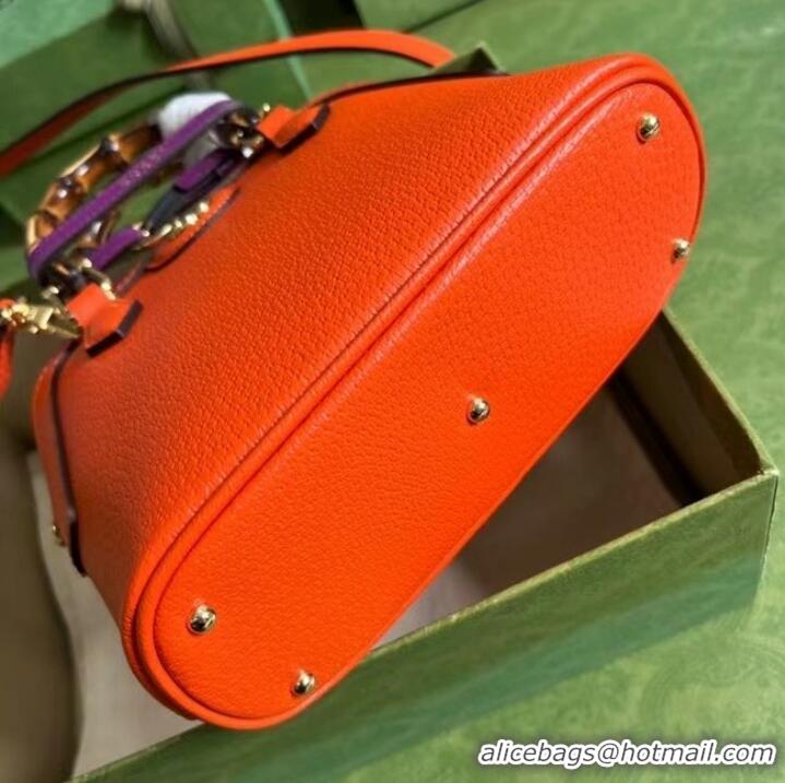 Unique Grade Gucci Diana mini tote bag 715775 Orange