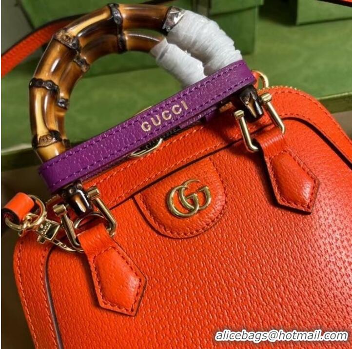 Unique Grade Gucci Diana mini tote bag 715775 Orange