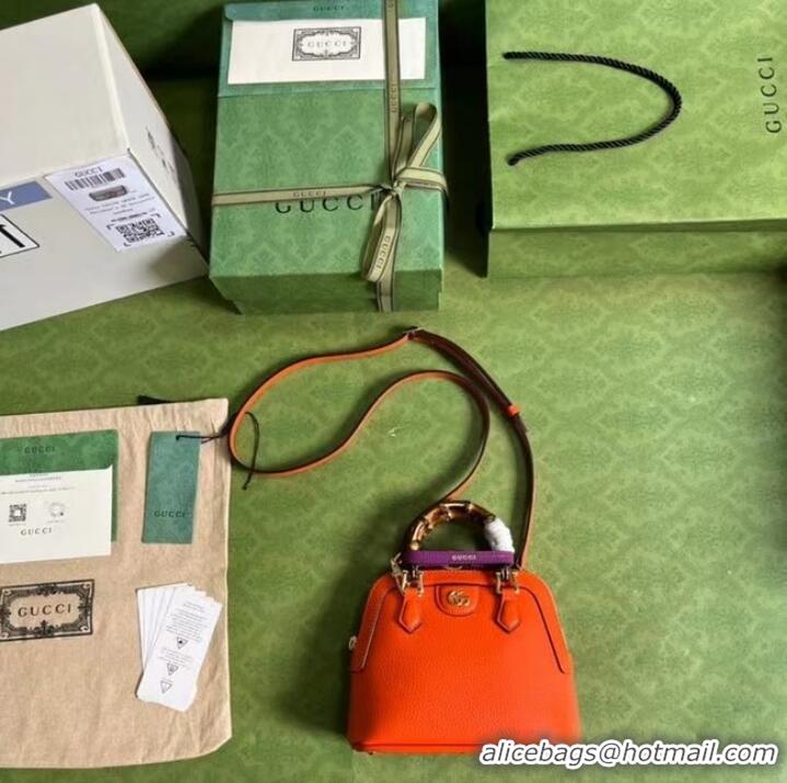 Unique Grade Gucci Diana mini tote bag 715775 Orange