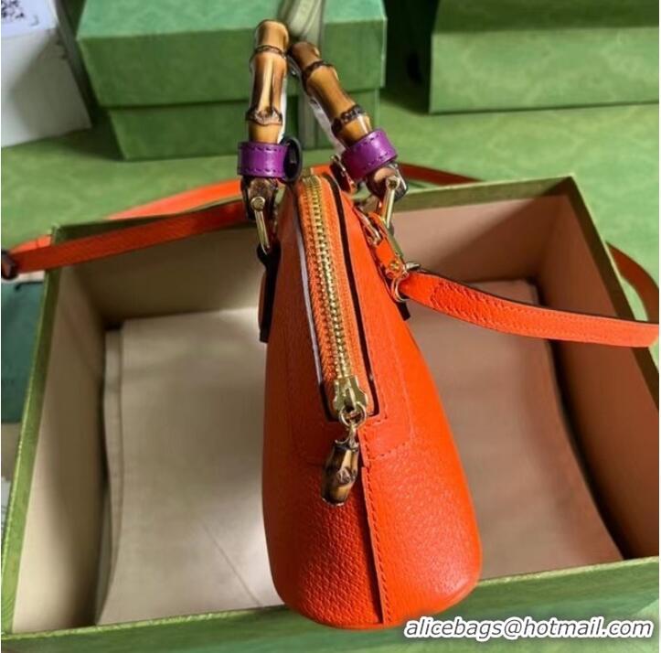 Unique Grade Gucci Diana mini tote bag 715775 Orange