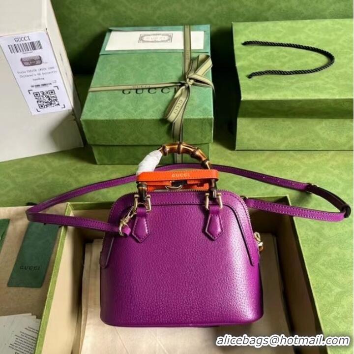 Luxurious Grade Gucci Diana mini tote bag 715775 Purple