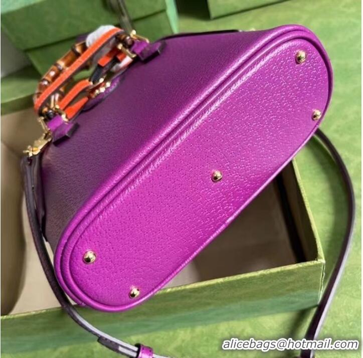 Luxurious Grade Gucci Diana mini tote bag 715775 Purple