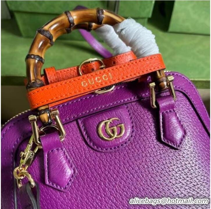 Luxurious Grade Gucci Diana mini tote bag 715775 Purple