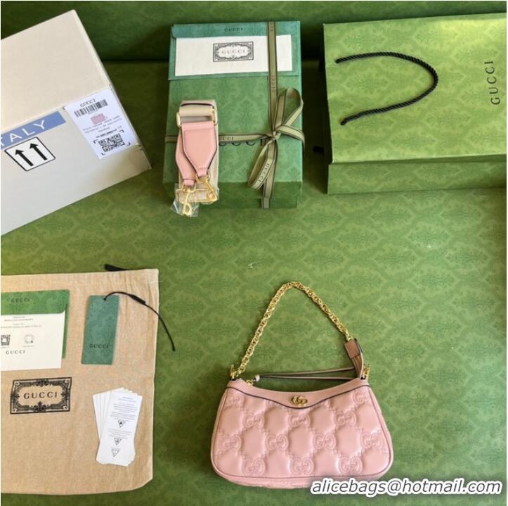 Good Quality Gucci GG Matelasse handbag 735049 Pink