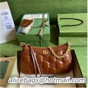 Buy Cheapest Gucci GG Matelasse handbag 735049 brown