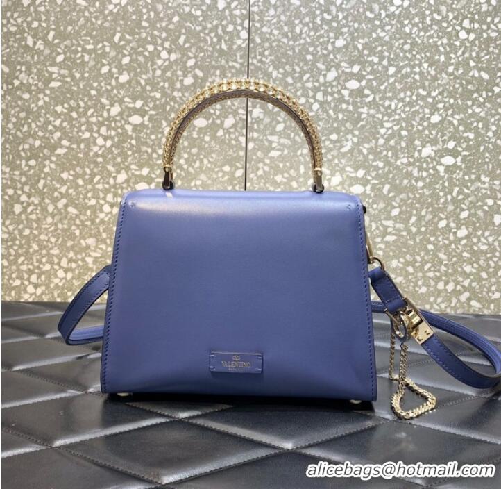 Shop Grade VALENTINO VSLING SMALL LOCO imitation crystal shoulder bag WB0F53NQ blue