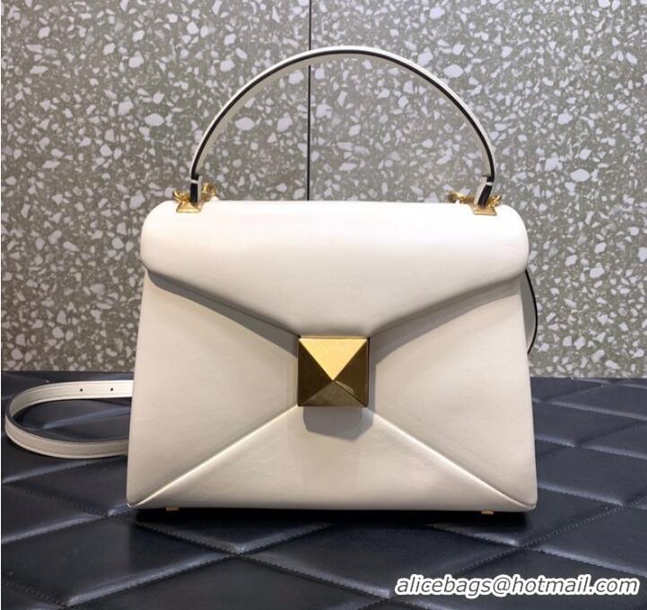 Reasonable Price VALENTINO ONE STUD Small sheepskin shoulder bag WB0K83H white