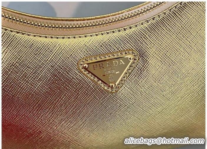 Well Crafted Prada Saffiano leather mini-bag 1BC204B gold