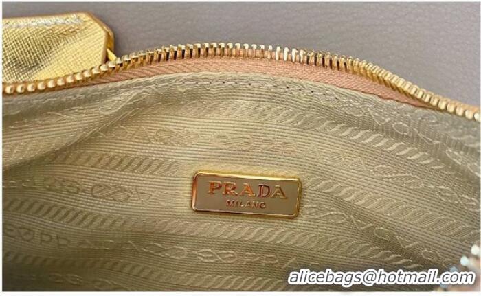 Well Crafted Prada Saffiano leather mini-bag 1BC204B gold