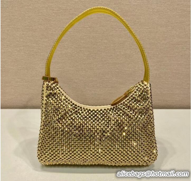 Modern Classic Prada Satin mini-bag with crystals 1BC515 gold