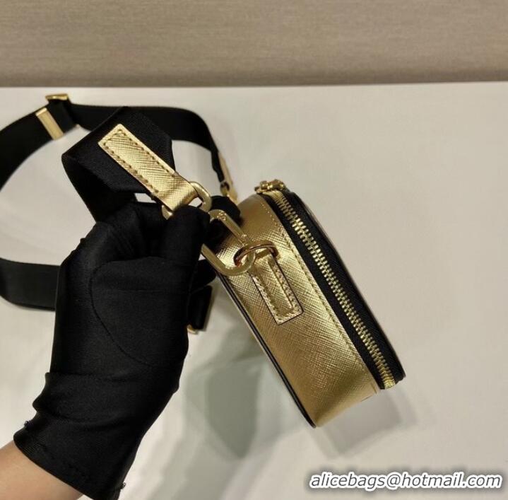 Pretty Style Prada Brique Saffiano leather bag 2VH070 gold