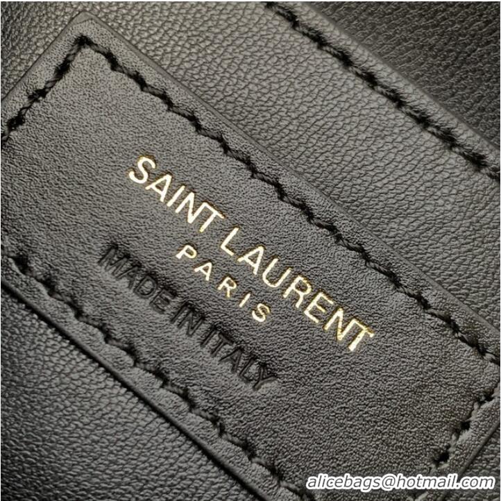 Promotional SAINT LAURENT SOLFERINO MEDIUM SATCHEL IN BOX LEATHER 634305 BLACK