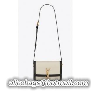 Good Quality SAINT LAURENT SOLFERINO SMALL SATCHEL IN BOX LEATHER 634306 BLACK&WHITE