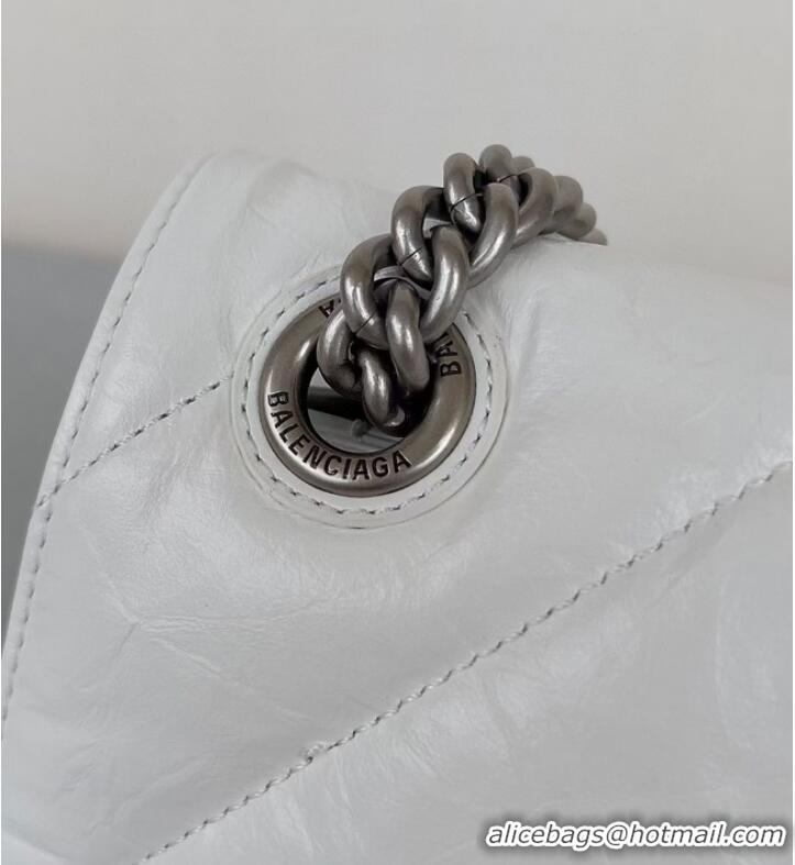 Reasonable Price Balenciaga HOURGLASS Wallet With Chain 92885 WHITE