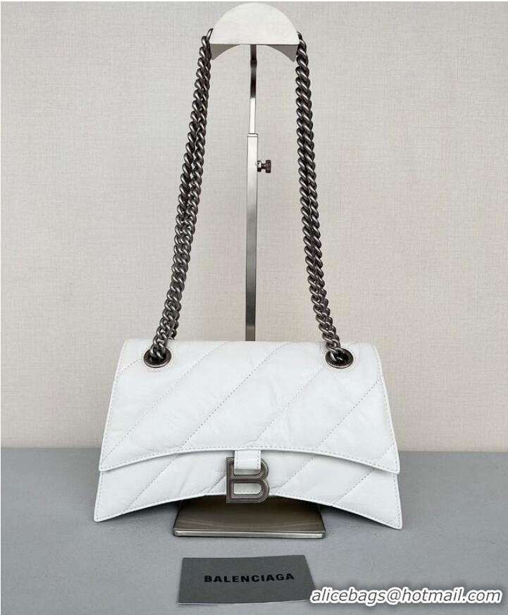 Reasonable Price Balenciaga HOURGLASS Wallet With Chain 92885 WHITE