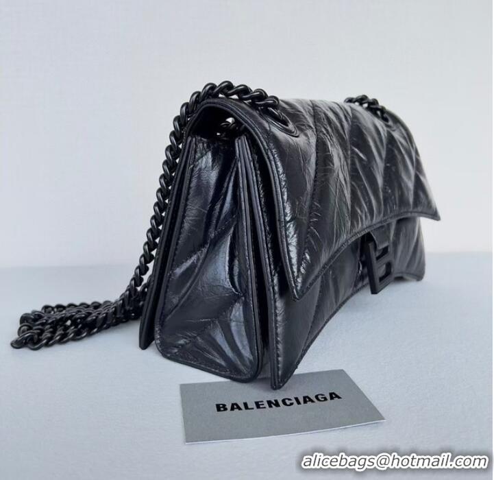 Grade Quality Balenciaga HOURGLASS Wallet With Chain 92885 BLACK