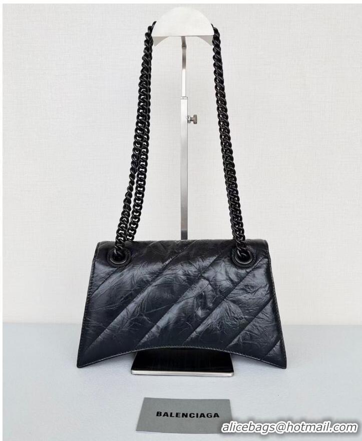 Grade Quality Balenciaga HOURGLASS Wallet With Chain 92885 BLACK