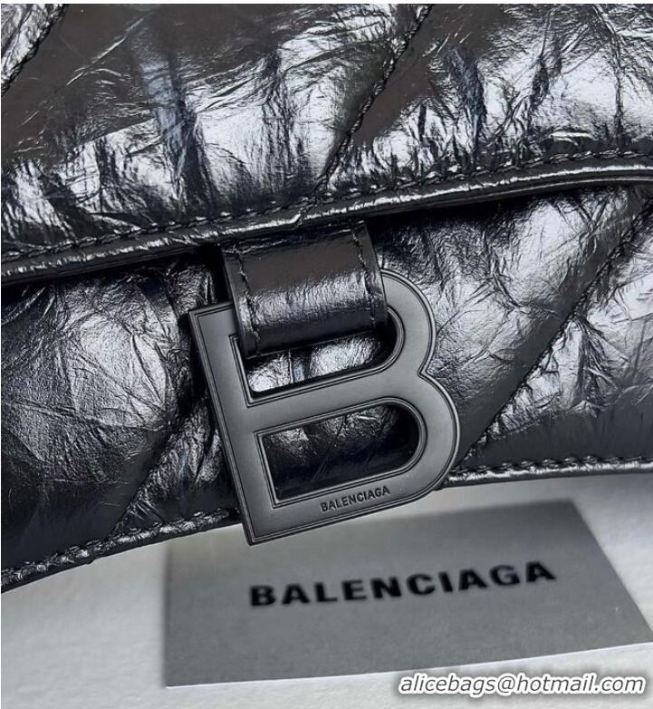 Grade Quality Balenciaga HOURGLASS Wallet With Chain 92885 BLACK