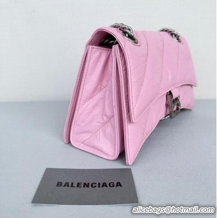 Trendy Design Balenciaga HOURGLASS Wallet With Chain 92885 PINK