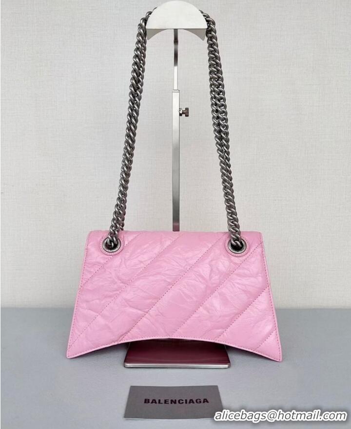 Trendy Design Balenciaga HOURGLASS Wallet With Chain 92885 PINK