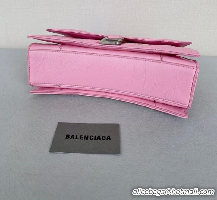 Trendy Design Balenciaga HOURGLASS Wallet With Chain 92885 PINK