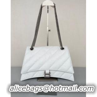 Well Crafted Balenciaga HOURGLASS With Chain 92886 WHITE