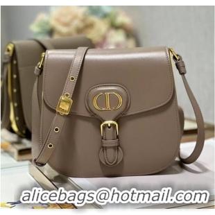 Buy Discount DIOR BOBBY FRAME BAG Cognac-Colored Box Calfskin M9333U Hazelnut