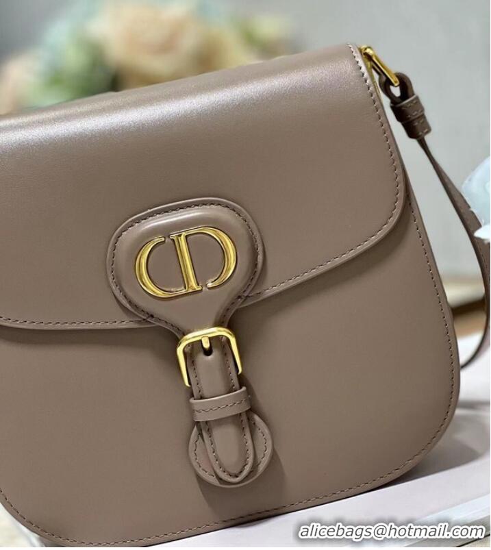 Buy Discount DIOR BOBBY FRAME BAG Cognac-Colored Box Calfskin M9333U Hazelnut