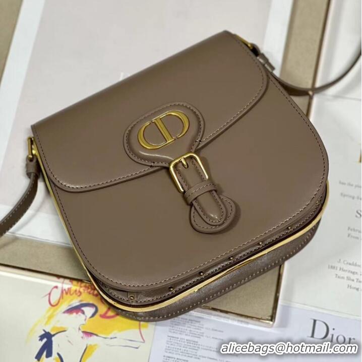 Buy Discount DIOR BOBBY FRAME BAG Cognac-Colored Box Calfskin M9333U Hazelnut