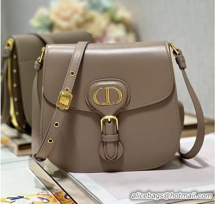 Buy Discount DIOR BOBBY FRAME BAG Cognac-Colored Box Calfskin M9333U Hazelnut