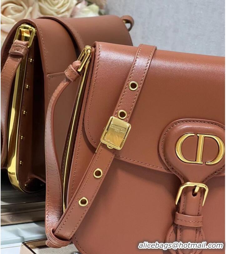 Good Taste DIOR BOBBY FRAME BAG Cognac-Colored Box Calfskin M9333U brown