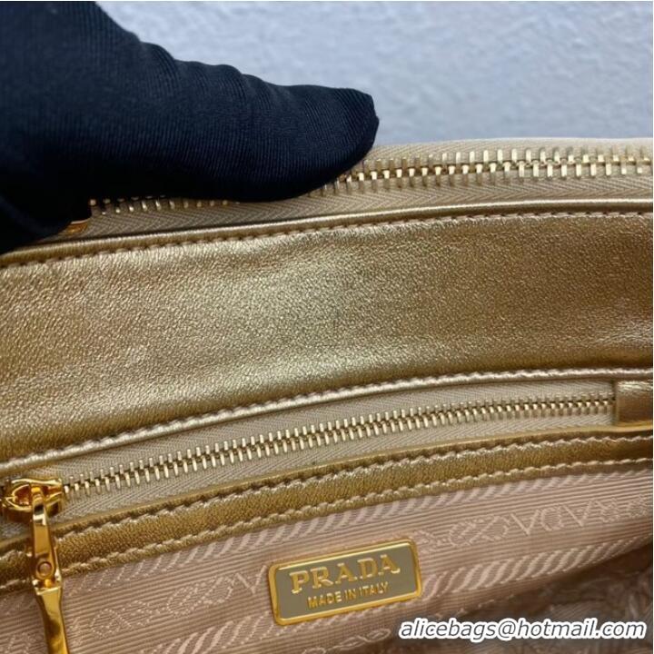 Buy Cheapest Prada Galleria satin mini-bag with crystals 1BA906 gold