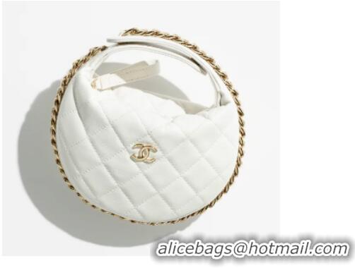 Top Quality Chanel POUCH Lambskin & Gold-Tone Metal AP3095 White