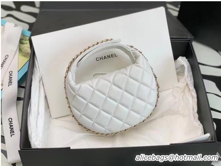 Top Quality Chanel POUCH Lambskin & Gold-Tone Metal AP3095 White