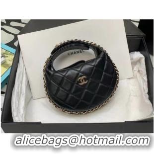 Shop Top Quality Chanel POUCH Lambskin & Gold-Tone Metal AP3095 black