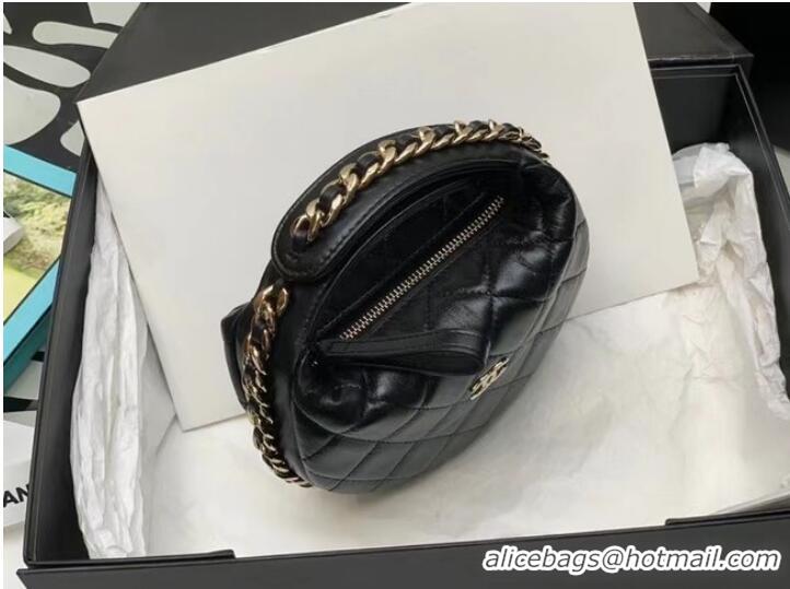 Shop Top Quality Chanel POUCH Lambskin & Gold-Tone Metal AP3095 black