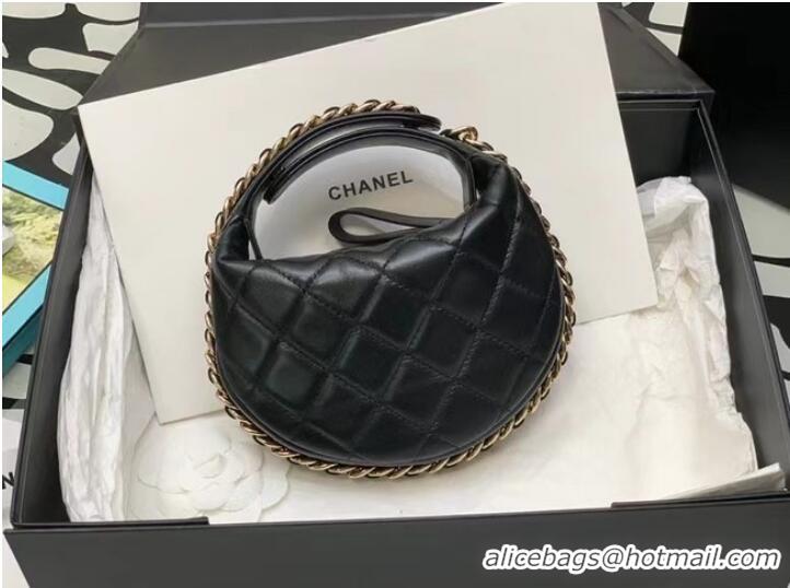 Shop Top Quality Chanel POUCH Lambskin & Gold-Tone Metal AP3095 black