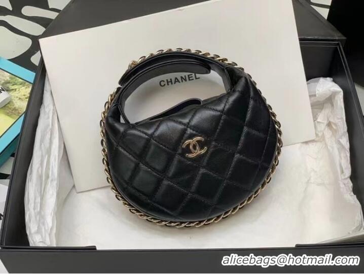 Shop Top Quality Chanel POUCH Lambskin & Gold-Tone Metal AP3095 black