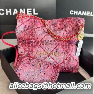 Luxury Cheap CHANEL 22 HANDBAG AS3261 pink